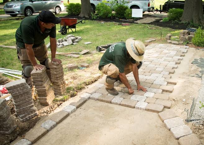 Completed paver installation project